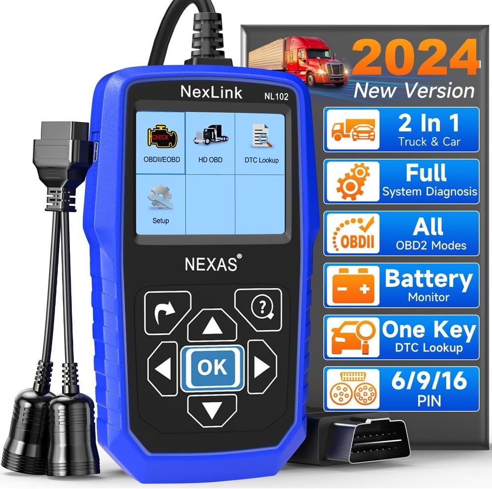NEXAS NL102 Heavy Duty Diesel Truck Scanner Diagnostic Tool OBD2 HD Code Reader