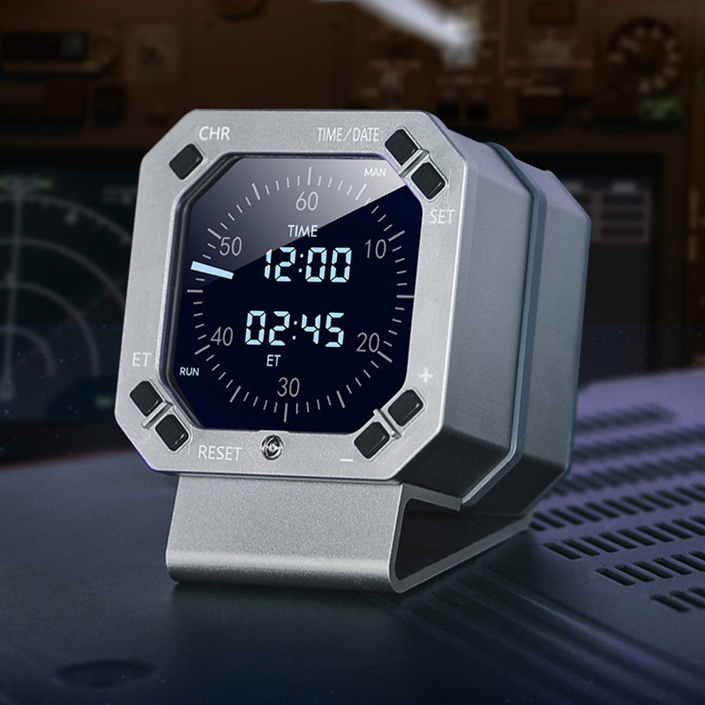 Simplayer Aviation Clock LAB FCS BOEING 737NG Aircraft Instrument Anodized+Shell