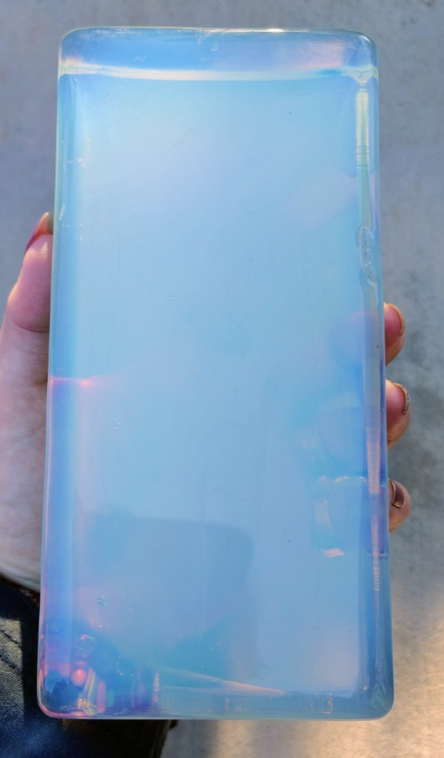 Opalite Opal Glass Block 7" Long Rough Flint Knapping 3.9#