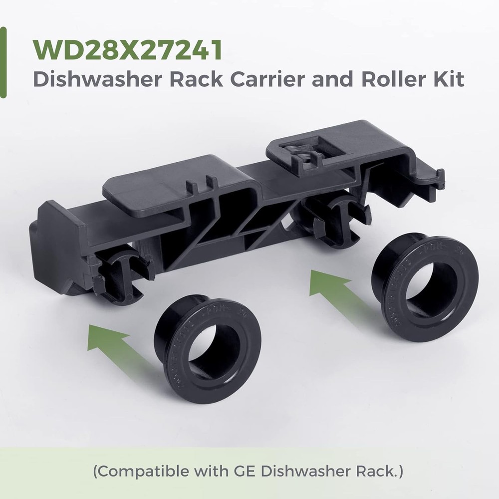 2-Pack Dishwasher Wheels Kit Replacement GE Lower Rack Roller Assembly New
