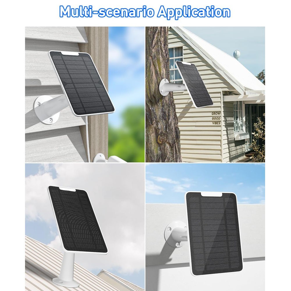 5V 4W Solar Panel for Google Nest Camera Outdoor Waterproof (Battery Version)