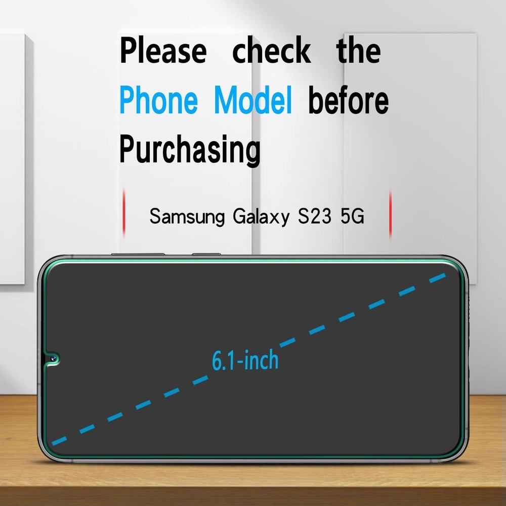 3-Pack Screen Protector for Samsung Galaxy S23 5G, Bubble Free & Anti Scratch