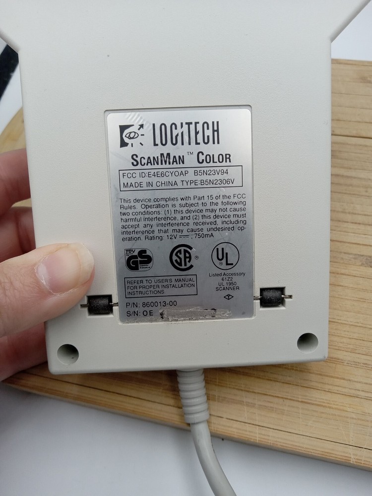 VTG Logitech Scan Man Color Scanner Untested.