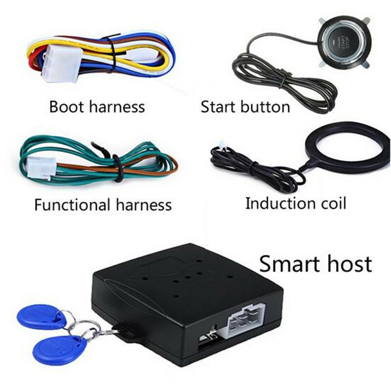 Car Alarm Push Engine Start Stop Button Lock Ignition Immobilizer Keyless System