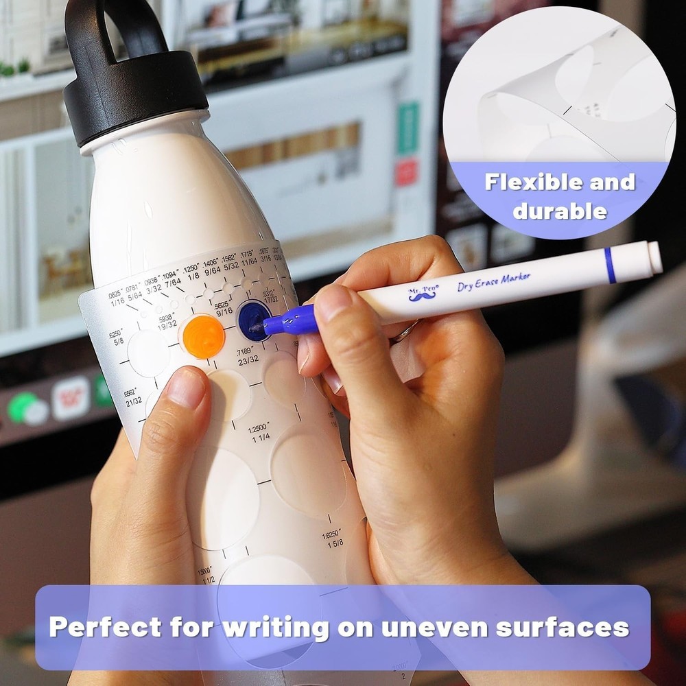 Quality Plastic Circle Templates - Ideal for Drafting with Integrated Ruler