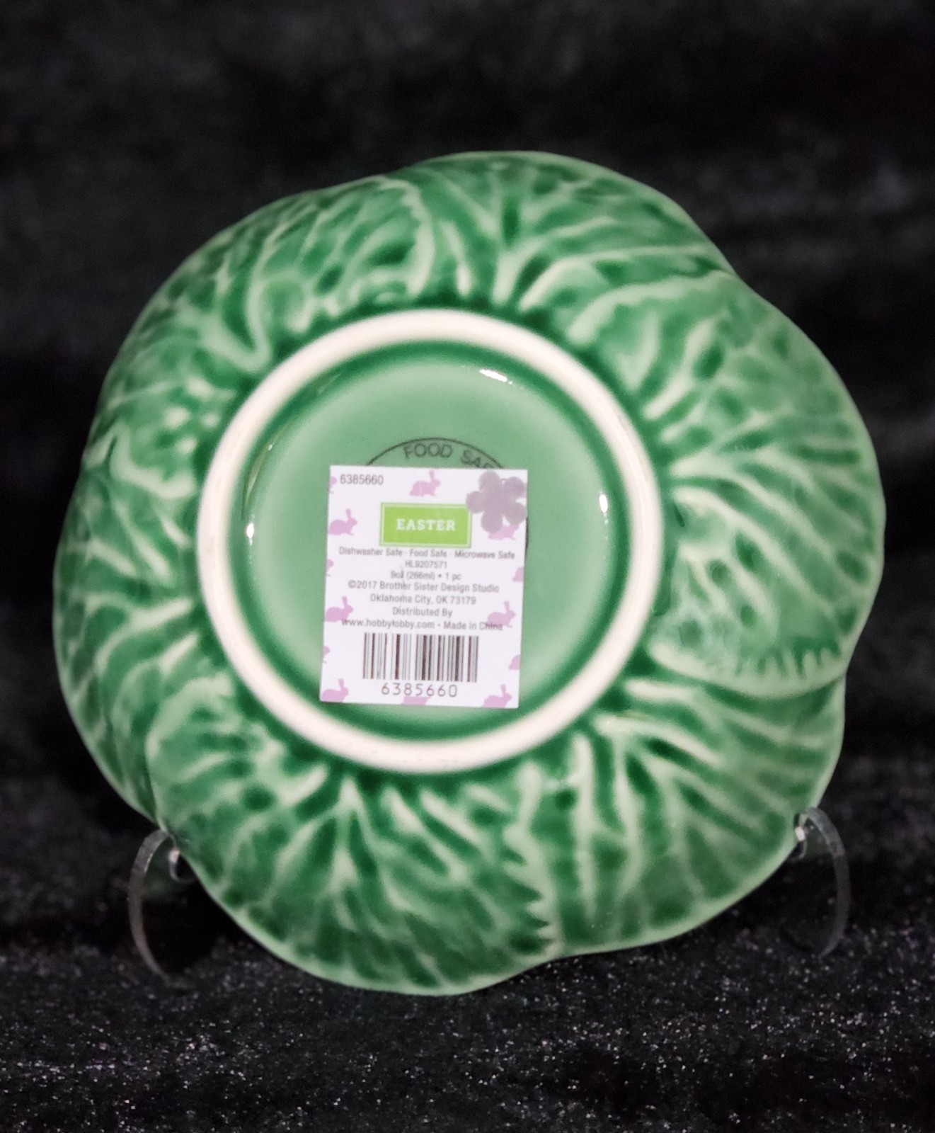 4 Green Cabbage Cereal Bowls Ceramic 6" Hobby Lobby Easter Pinheiro Style NEW