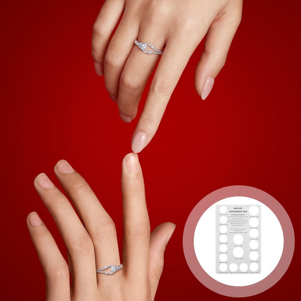 2 Pcs Ring Sizer Measuring Guide Chart Finger Measurer Making Tools