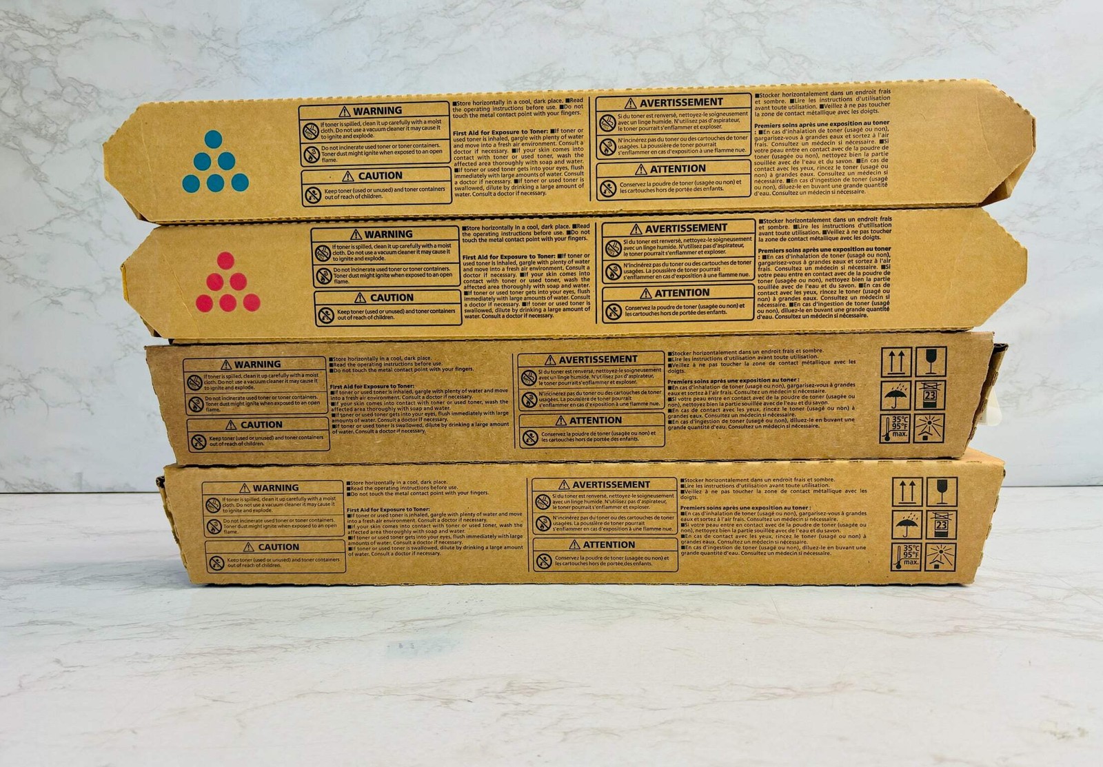 4 Genuine Ricoh MPC3503,C3003,C3504 CMYK Toners 841813, 841814, 841815, 841816