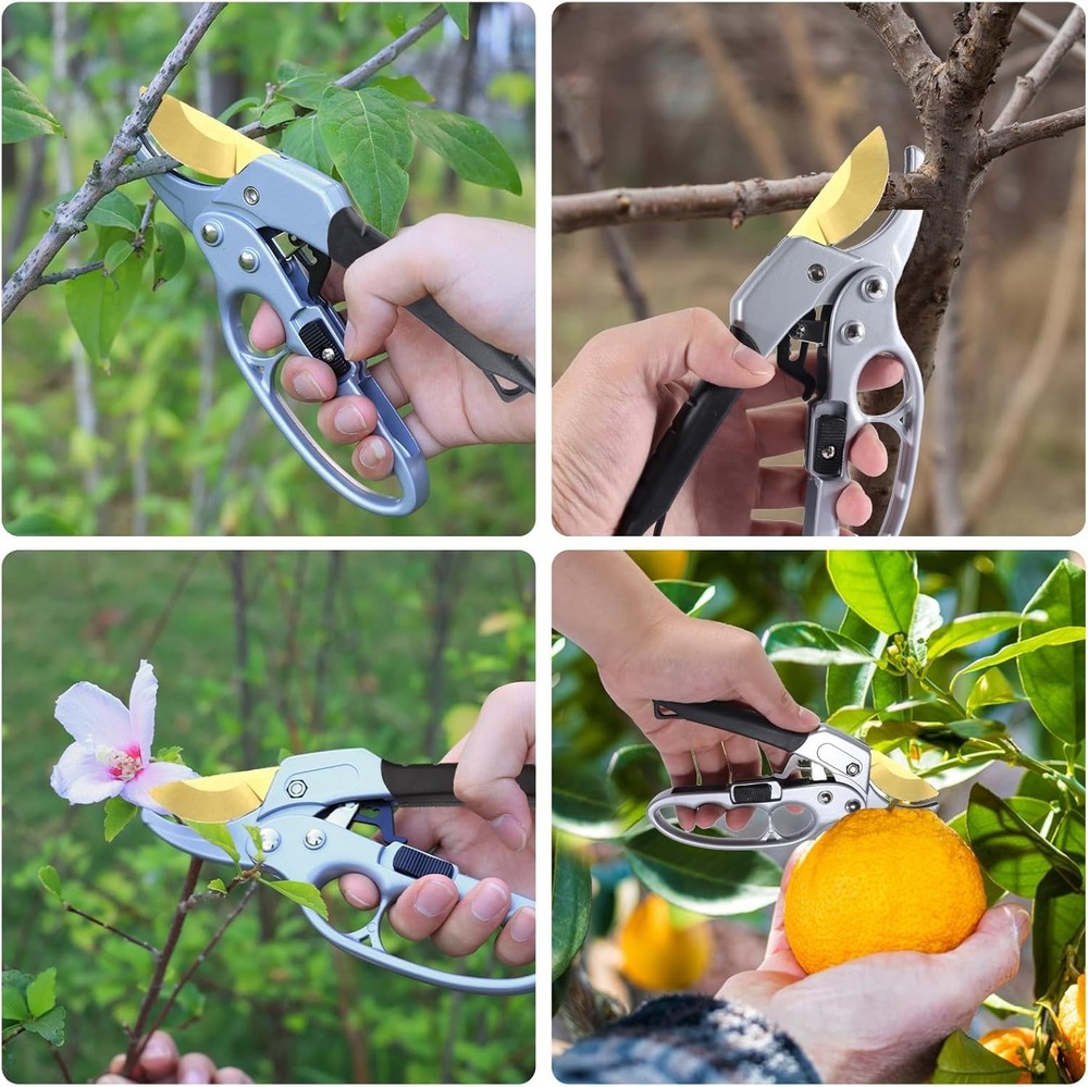 Ultra Sharp Titanium Steel Pruning Shears - Effortless Cutting for Weak Hands
