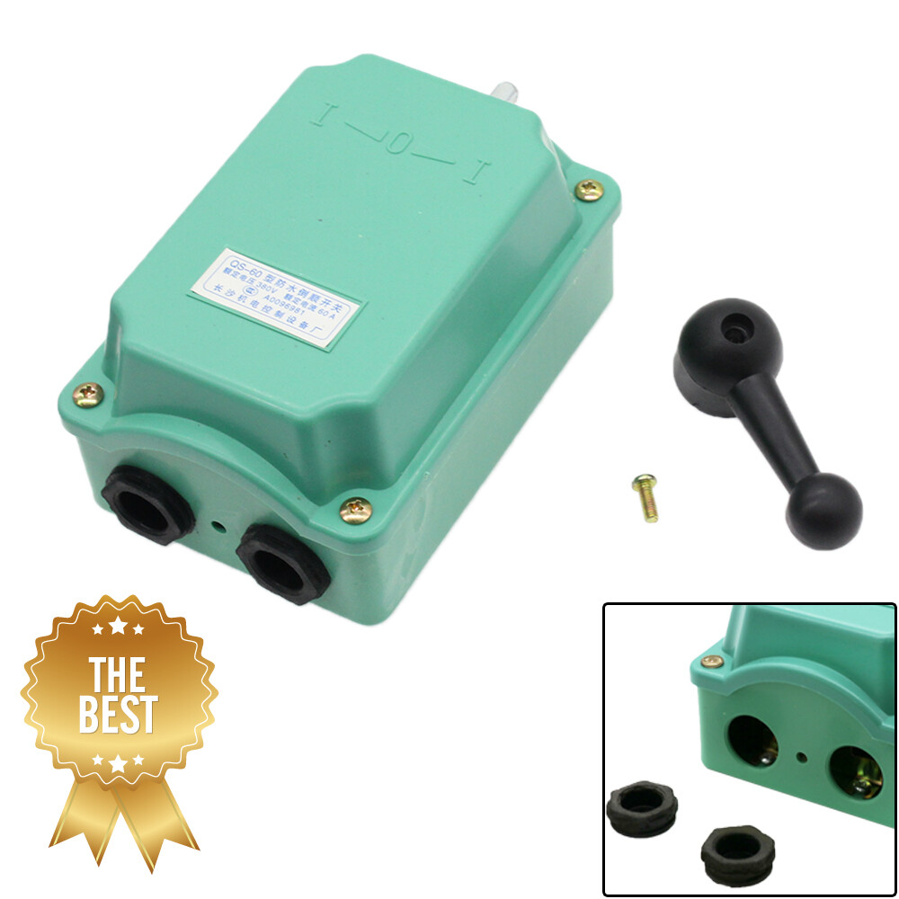 NEW 60A 0-380V Drum Switch - RainProof, Forward/Off/Reverse Motor Control