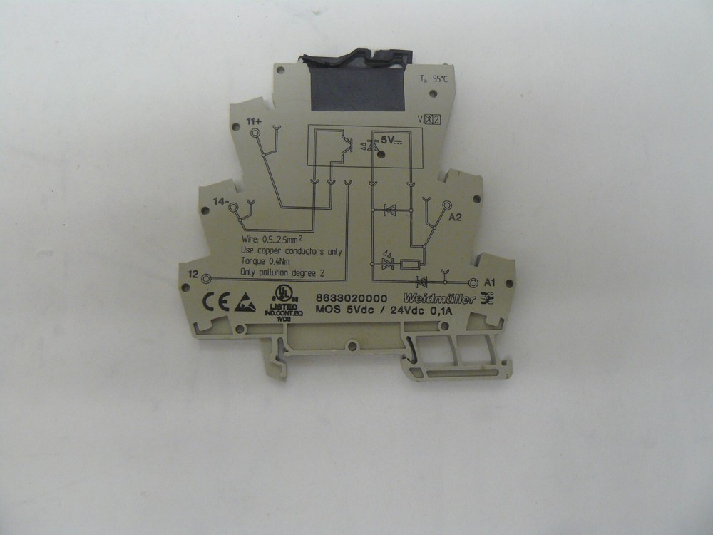 Weidmuller 8633020000 solid state relay MOS 5vdc / 24vdc 0.1a