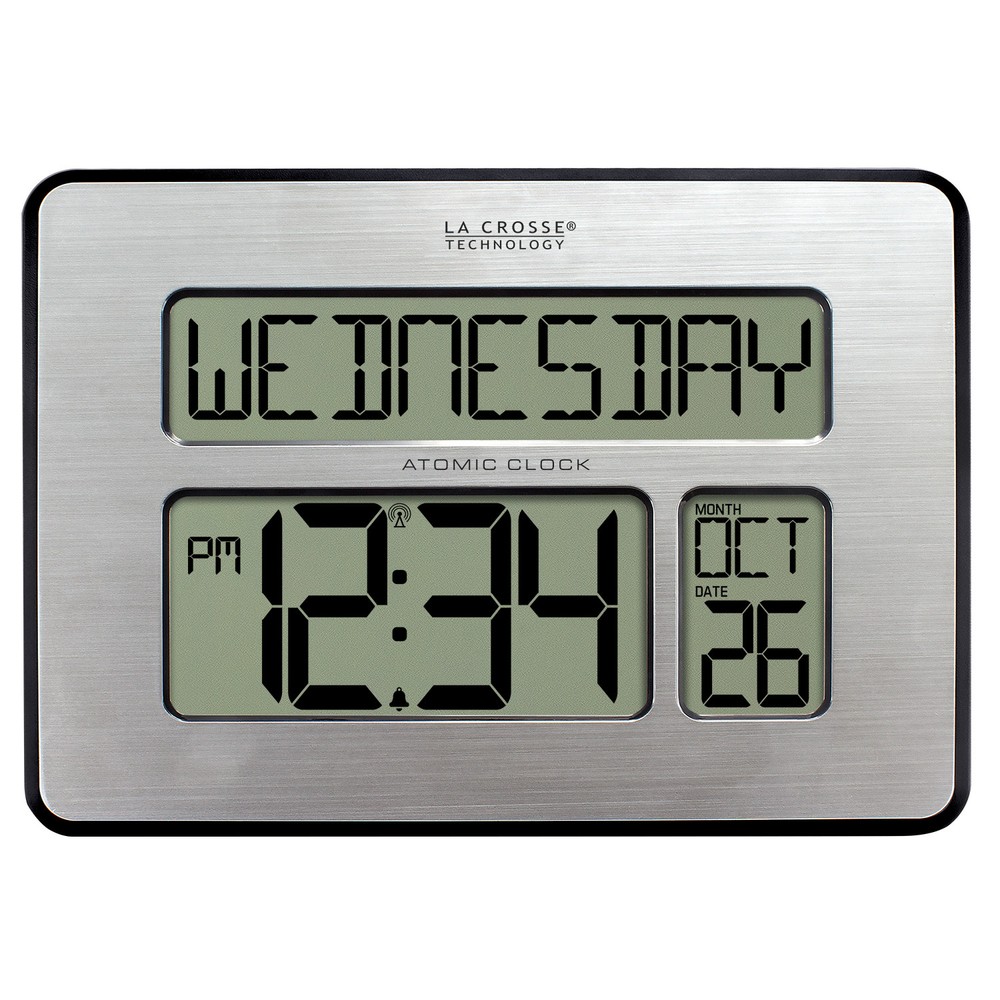 513-1419 La Crosse Technology 2" Numbers Atomic Digital Wall Clock - Open Box