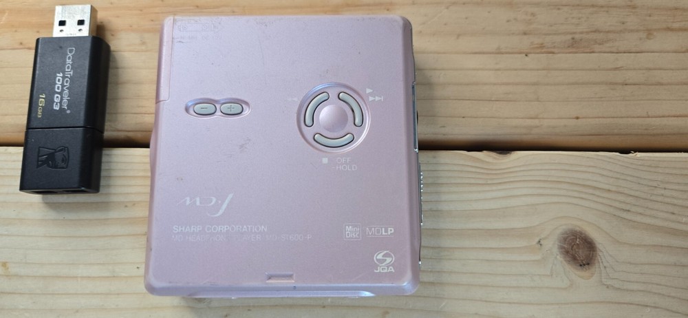 Sharp MD-ST600 Minidisc MDLP Player - Tested and Fully Working + USB Drive