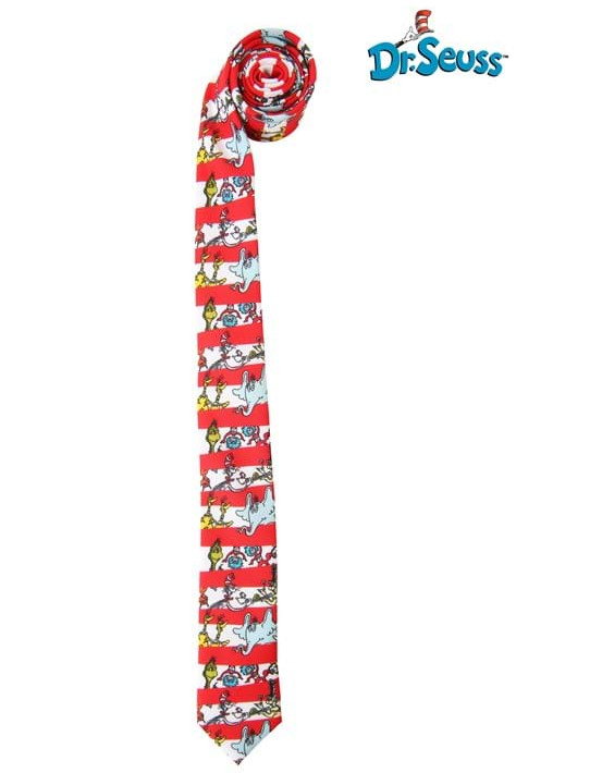 Dr. Seuss Characters & Stripes Necktie
