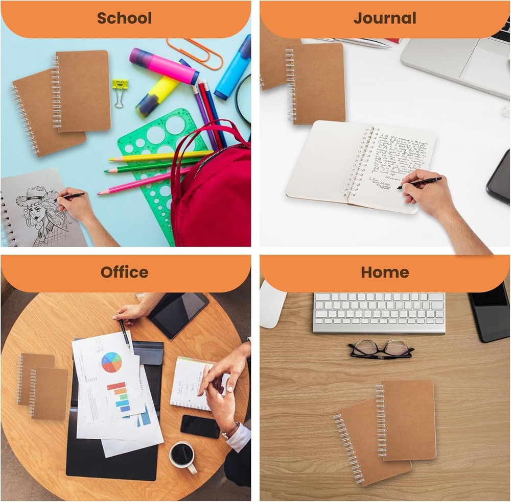 Spiral Notebook, Small Poet Size Notebooks for Writing Ding