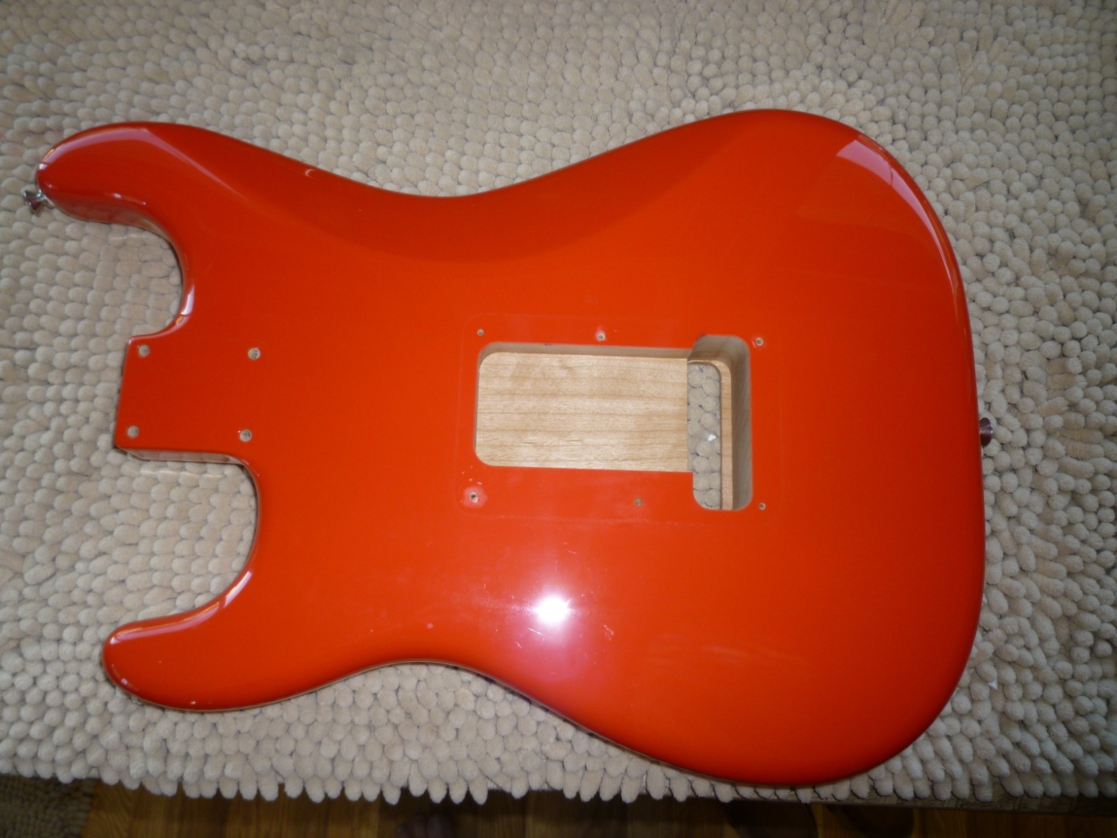 Fender Player Stratocaster Strat Body Coral Red 2 pt Inserts 2024 Great Shape!