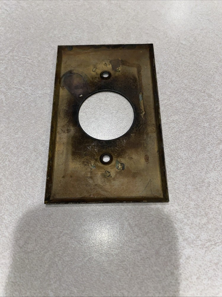 Antique Solid Brass SWITCH/PLUG PLATES with round center