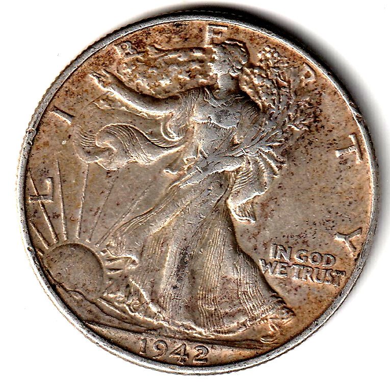 1942  Walking Liberty Half Dollar