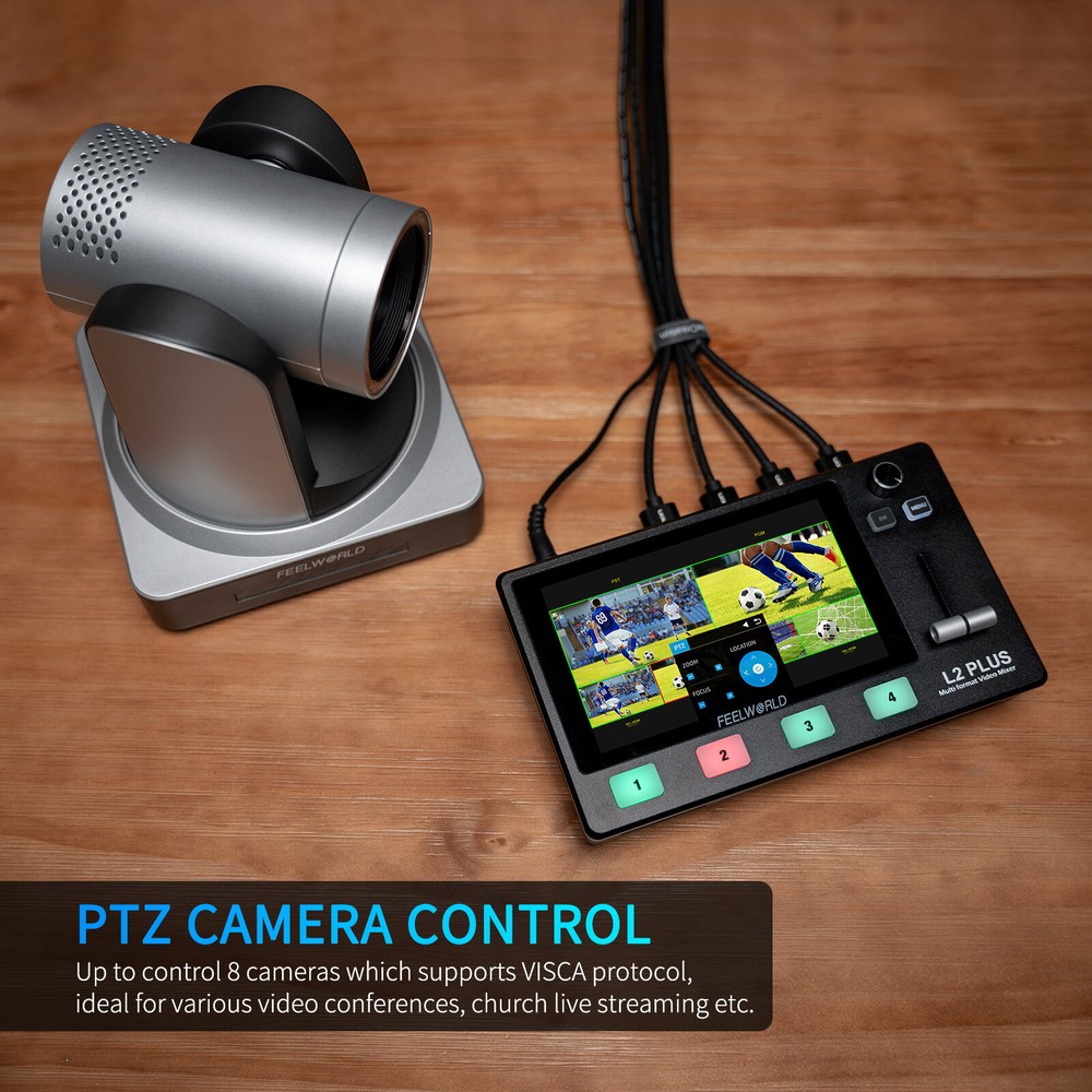 FEELWORLD L2 PLUS Multi-camera Video Mixer Switcher with 5.5" LCD Touch Screen
