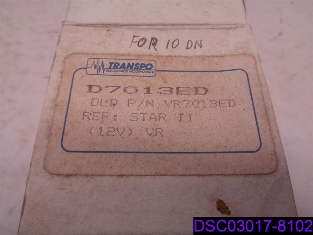 Transpo Start II Regulator P/N D7013ED, VR7013ED