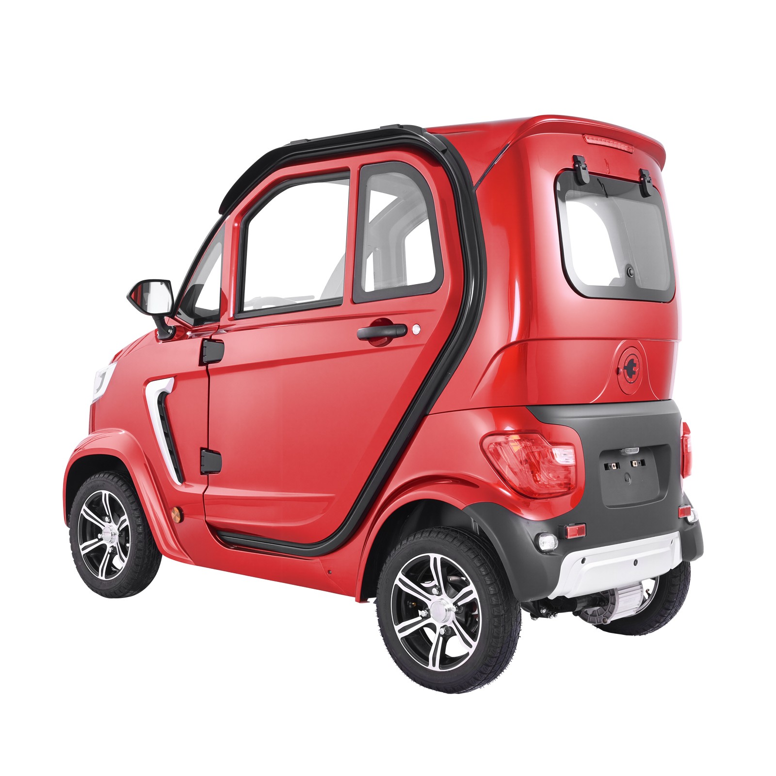 Uimoso 4-Wheel Enclosed Mobility Scooter for Seniors, 660lbs Capacity, 3-Seater