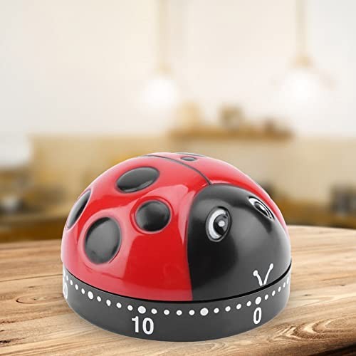 PURPLELILY Mechanical Kitchen Timer 60-Minute Wind Up Rotating Countdown Egg