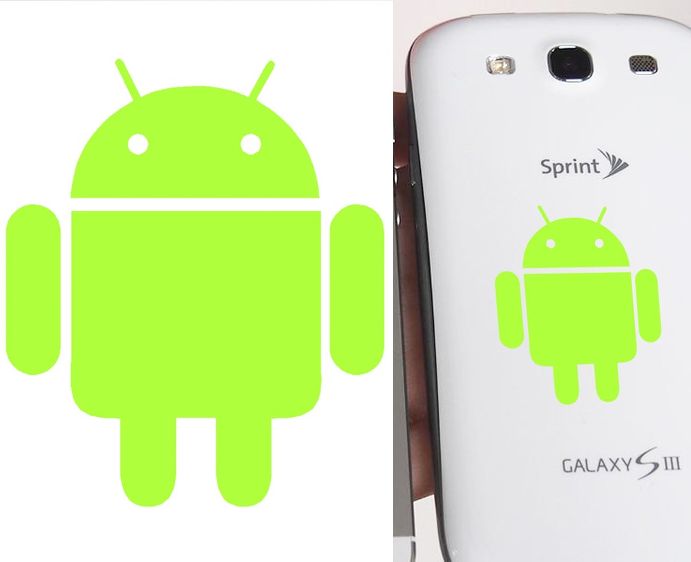 Android 1 3/8x1 5/8in, Sticker Vinyl Version 35x4