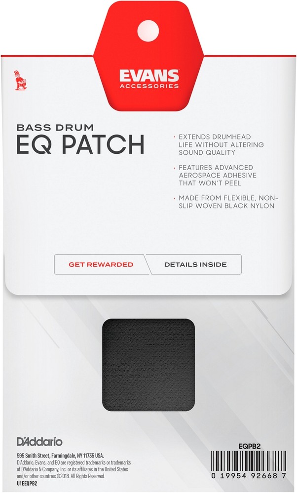 Evans EQ Double Bass Drum Patch Black