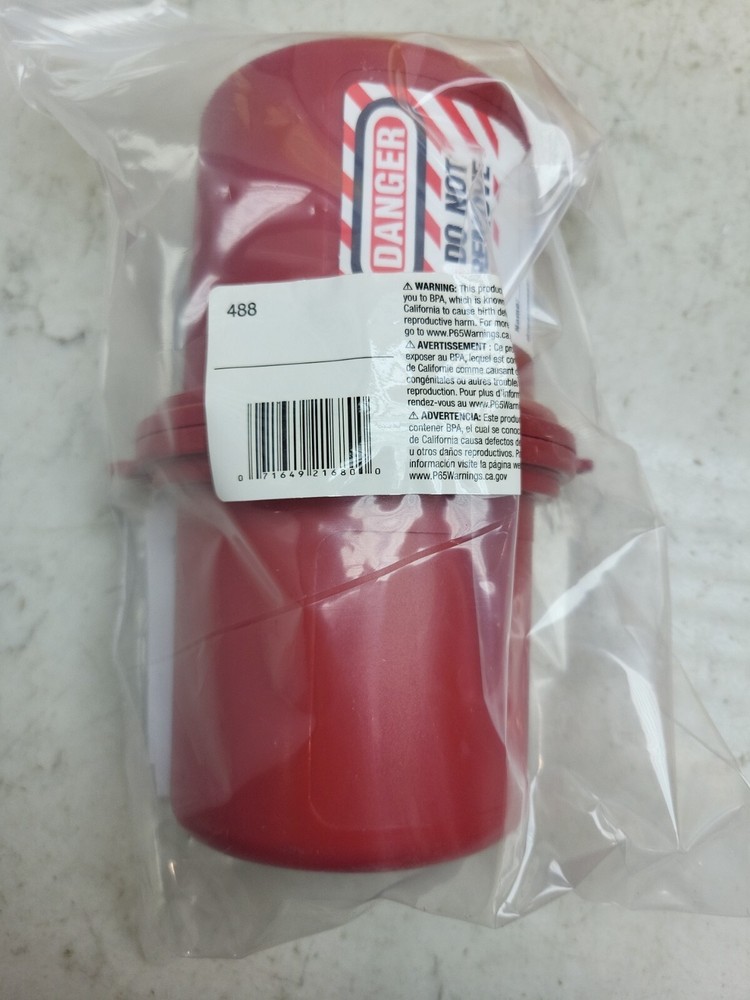 Master Lock S1850E410 6-Lock Electrical Focus Lockout Station CASE CORNER DAMAGE