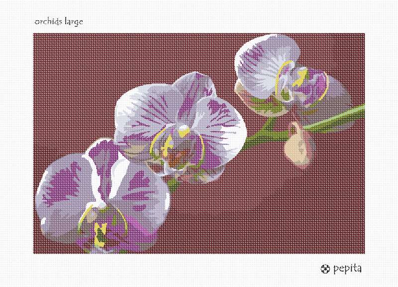 Orchid Needlepoint Kit or Canvas