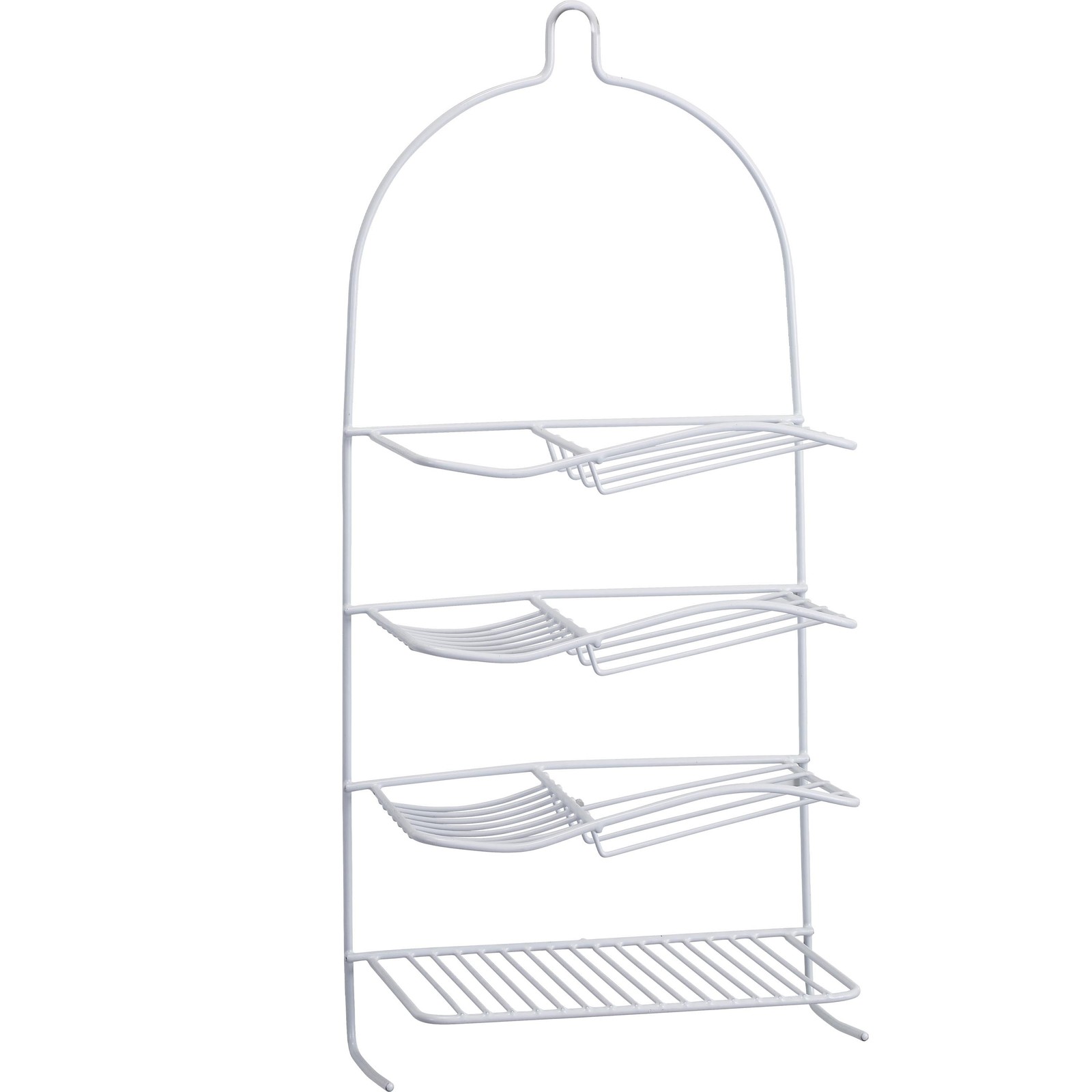 Bath Bliss 4-Shelf Metal Shower Organizer, White