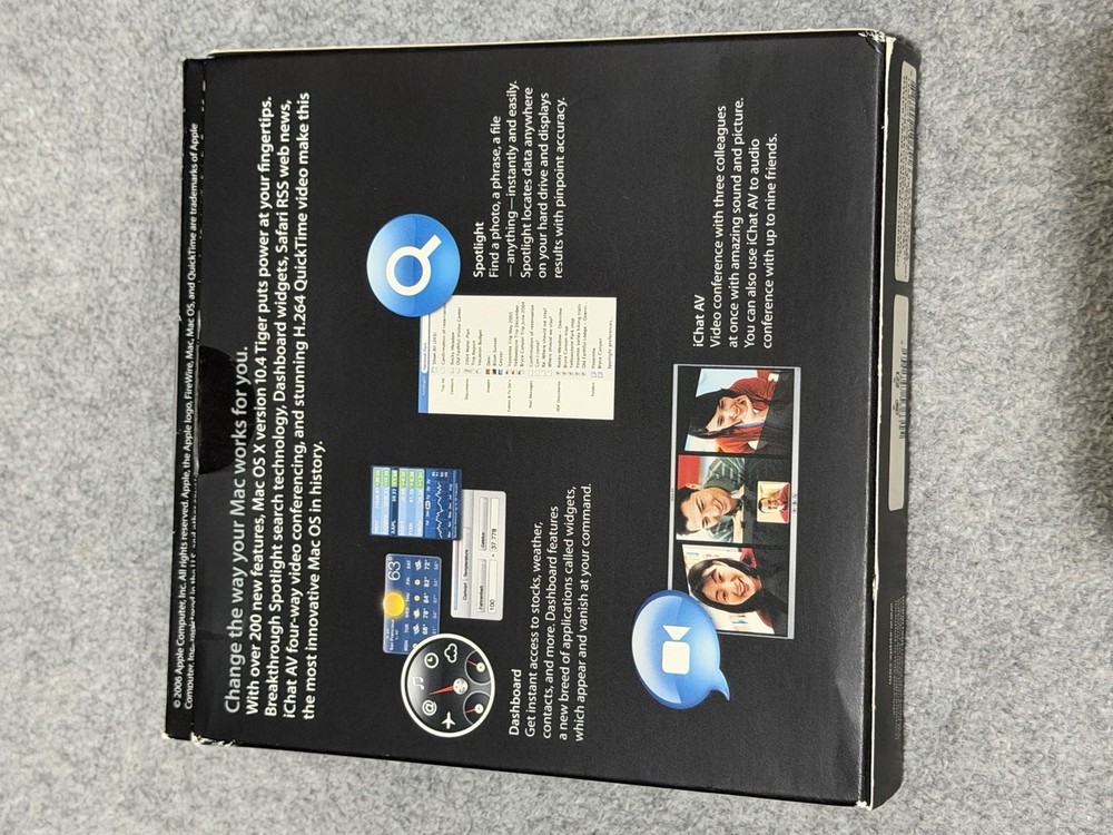 Apple Mac OS X Tiger MA453Z-A V10.4 Operating System Computer Software