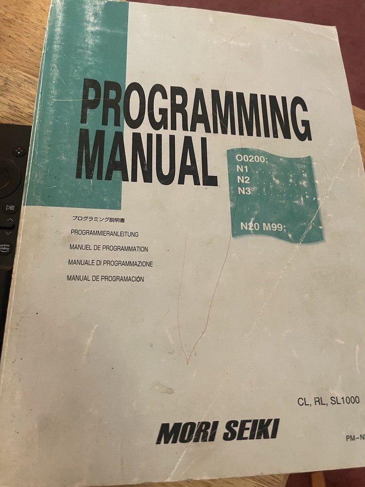 Mori Seiki Manuals-Installation,Instruction,Operation, Programming-4 pieces