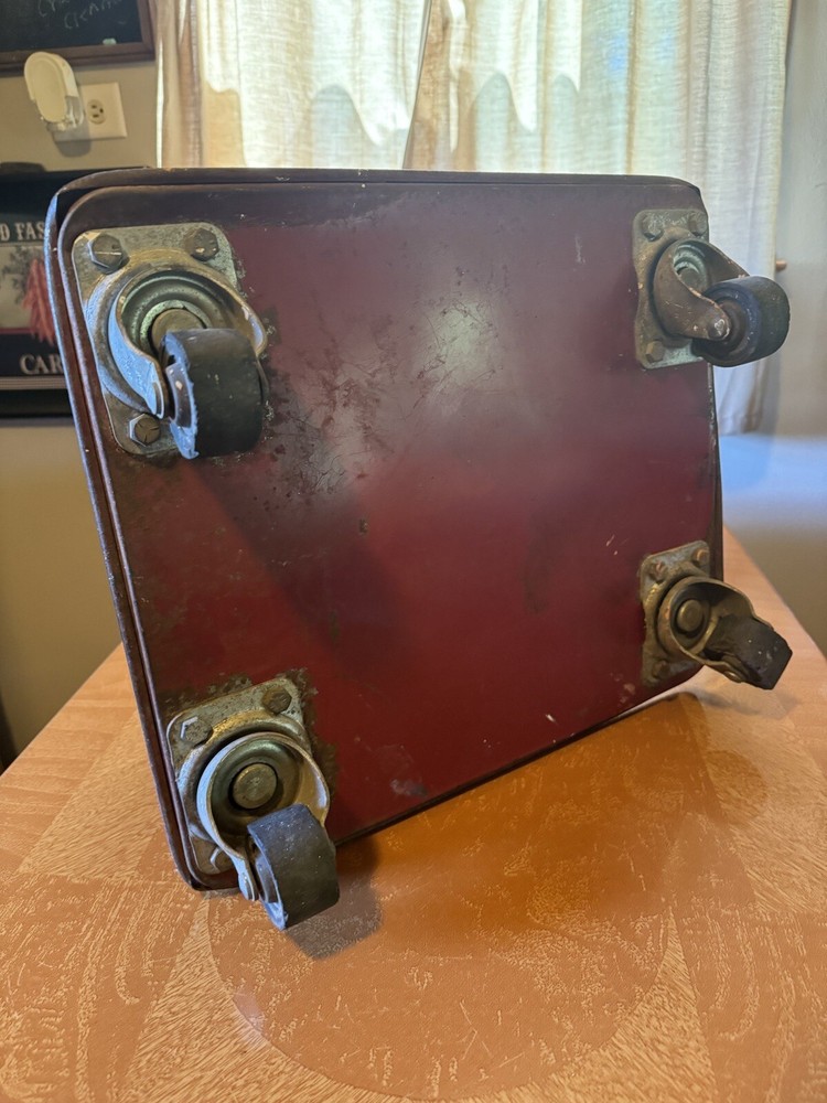 Vintage Mechanic Roll Around Metal Stool