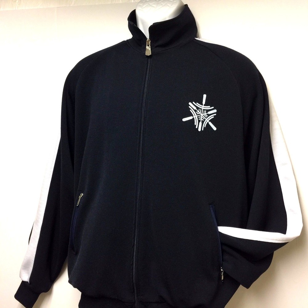 SPARKO Men's Active Power EEL Full-Zip Jacket Large Polyester Navy Blue & White