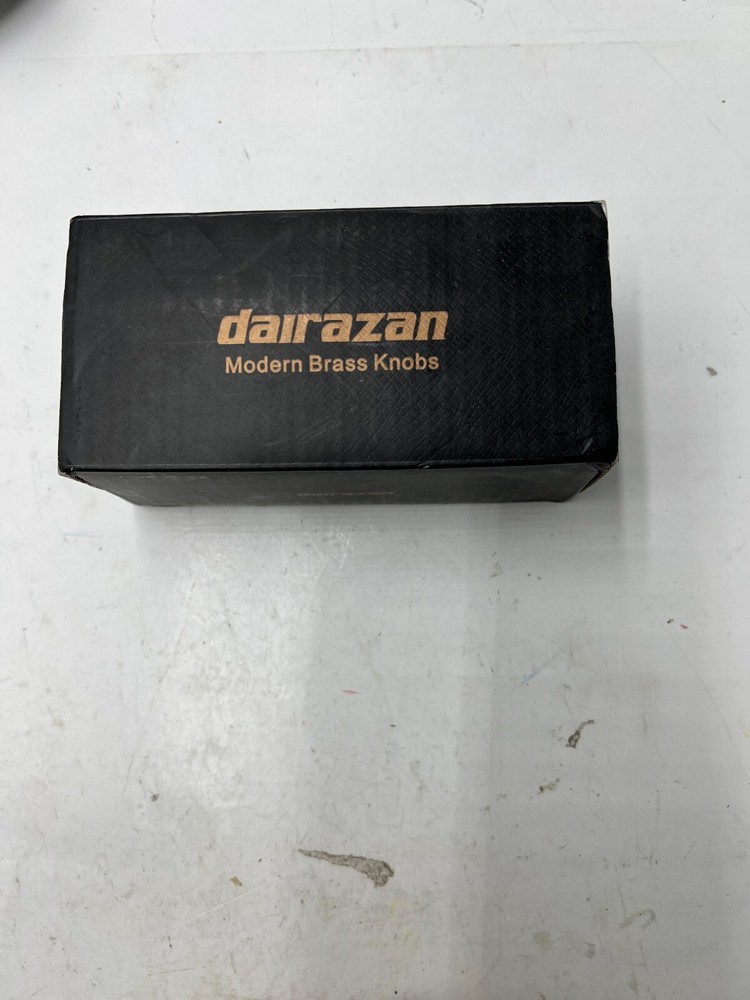 (Box of 5) Dairazan Brushed Gold Drawer Cabinet Pull Handle Knobs Brass