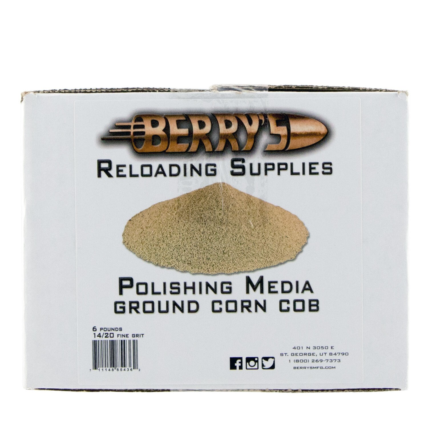 Berry’s Reloading Supplies Polishing Media Ground Corn Cob, 14/20G 6 lbs. #85436