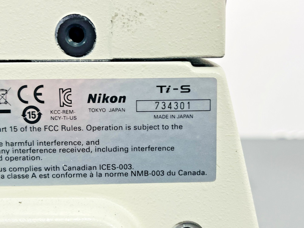 Nikon Eclipse Ti-S Inverted Phase Contrast Microscope Body Untested