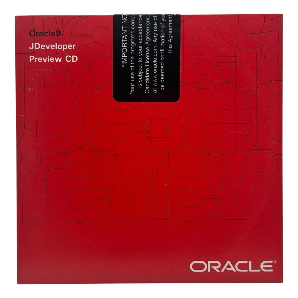 Oracle Technology Network Oracle9i JDeveloper Preview CD 2001 Brand New Sealed