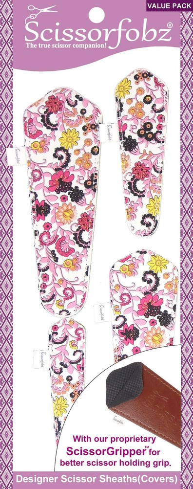 Designer Scissors Sheaths Shears Protective Covers-4 pcs Assorted Size Value ...