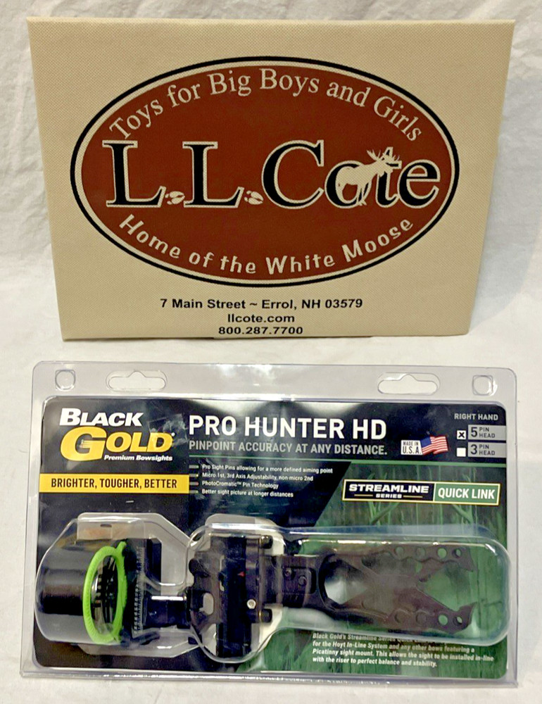Black Gold Pro Hunter HD RH 5 pin Pro X Frame Sight