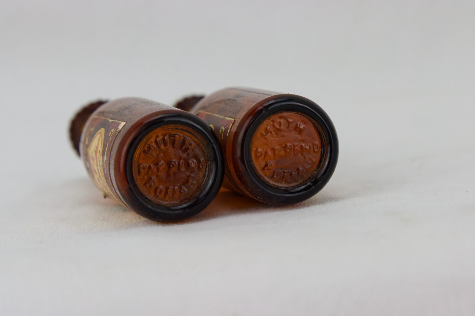 Falstaff Beer Salt & Pepper Shakers, Glass, Vintage