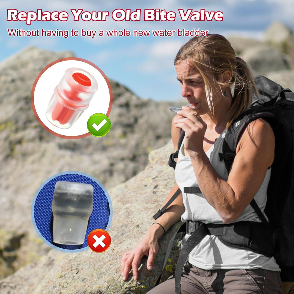 Enhon Bite Valve Replacement Sheath for Water Bladder, Compatible with Osprey...