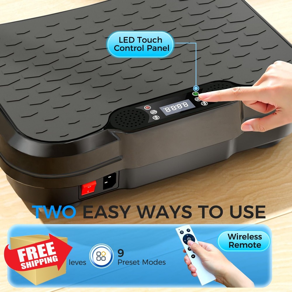 Vibration Plate Exercise Machine 450 Lbs 250 Speeds Weight Loss