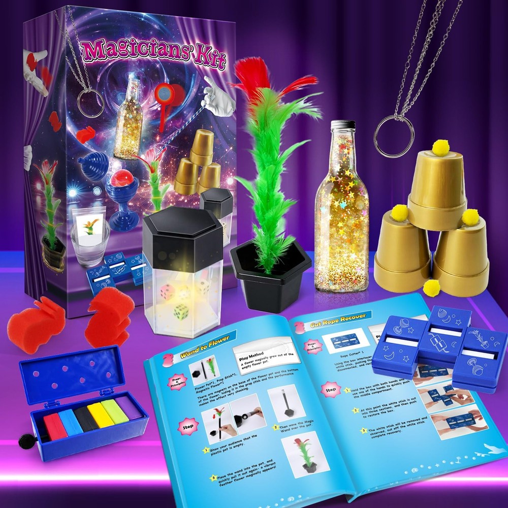 Kids Magic Kit, Magic Set with Instructions for Each Trick to Perform, Christ...