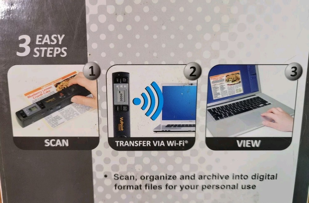 VuPoint Magic Wand II Wireless Portable Document Or Picture Scanner