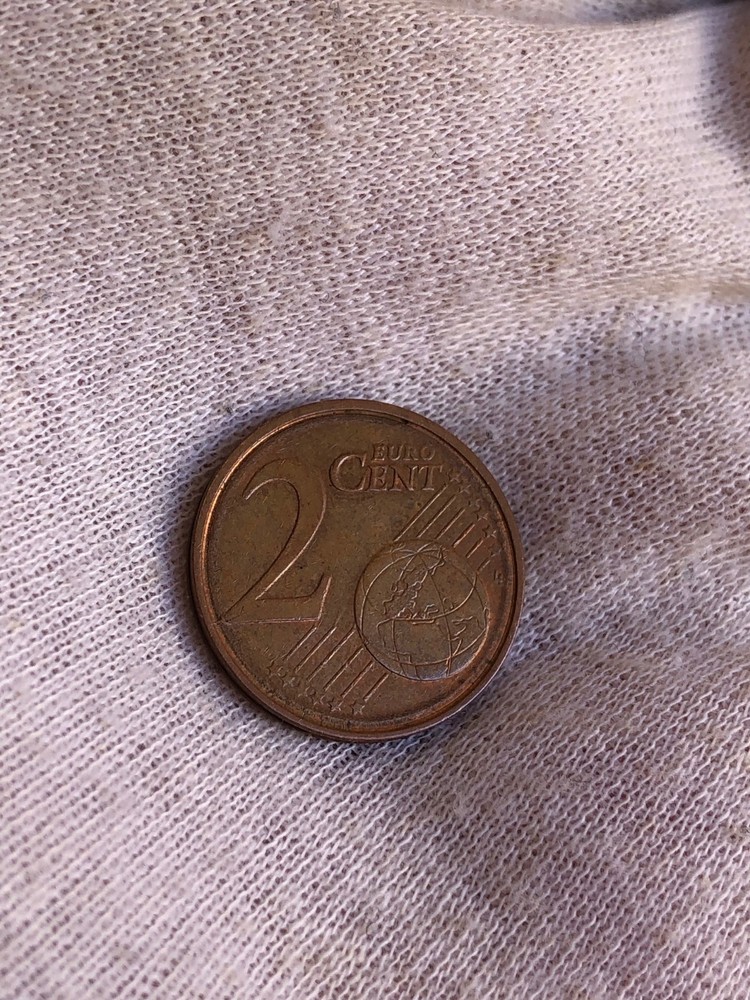 🇬🇷 Greece 2 Euro Cent 2010 - ERROR - Double Ring / In. Circle Defect !