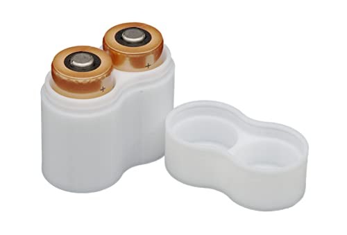 Slimline CR123 Battery Case, Compact Durable TPU Organizer Holds 2 Batteries