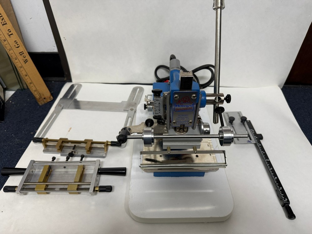 Howard Personalizer Hot Foil Imprinting Machine w/ Attachments/ type holders