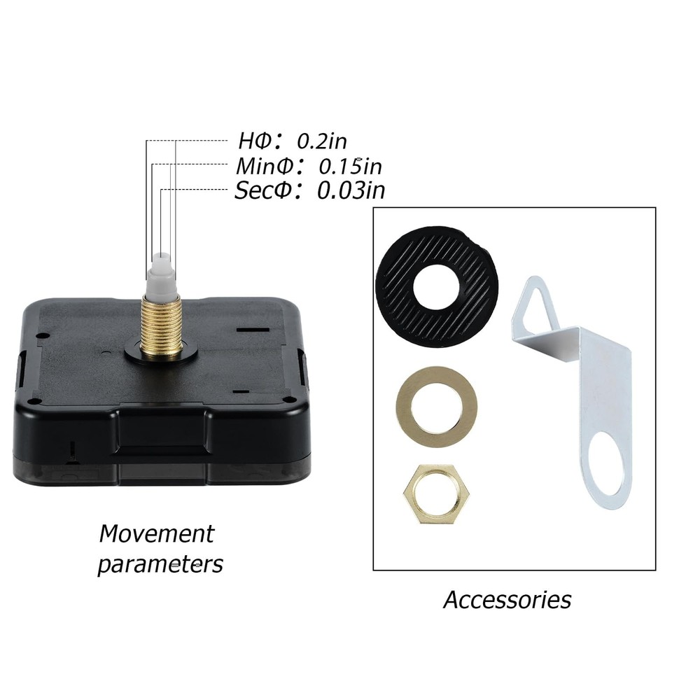 Clock Mechanism Replacement Battery Operated Silent Clocks Kit Include Clock ...
